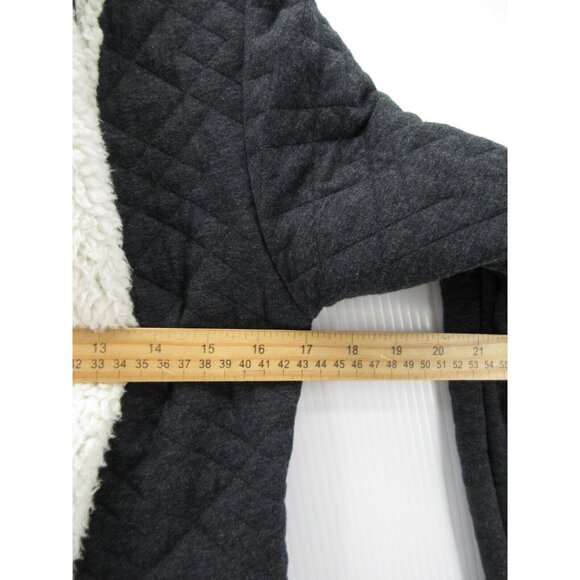 Billabong Jacket Small Wrap Open Cardigan Quilted Plush Fleece Sherpa - Picture 6 of 10